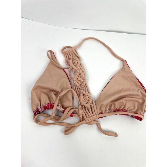 Dippin’ Daises Seamless Macrame Triangle Racerback Bikini Top and Floral Swim Bo - Picture 8 of 8